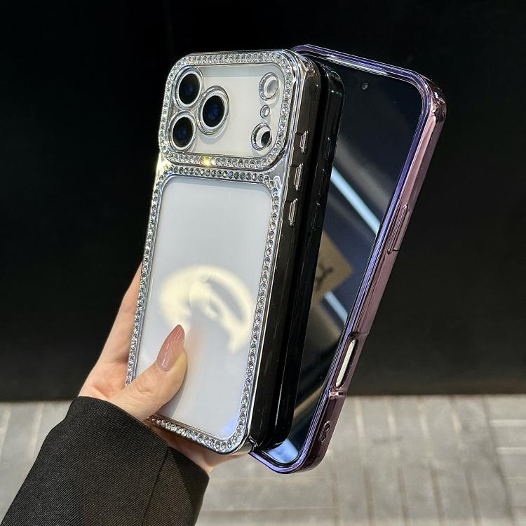 เคสโทรศัพท์ Electroplating PC Hybrid TPU ประดับเพชรรูปแบบสำหรับ iPhone 17 Pro Max, สำหรับ iPhone 17 Pro