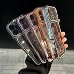 เคสโทรศัพท์ Electroplating PC Hybrid TPU ประดับเพชรรูปแบบสำหรับ iPhone 17 Pro Max, สำหรับ iPhone 17 Pro