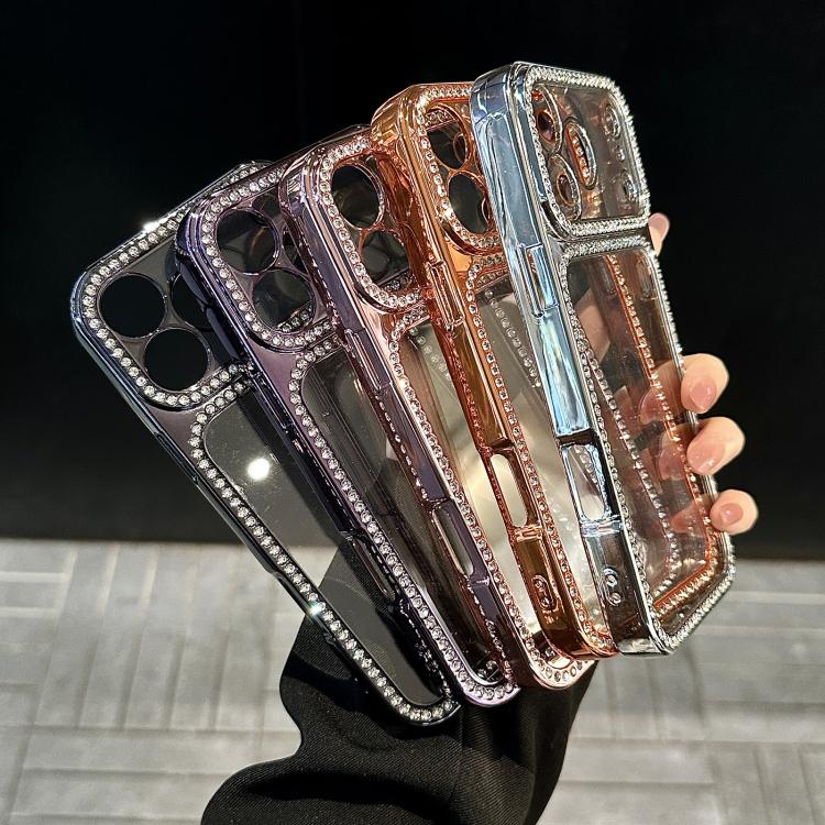 เคสโทรศัพท์ Electroplating PC Hybrid TPU ประดับเพชรรูปแบบสำหรับ iPhone 17 Pro Max, สำหรับ iPhone 17 Pro
