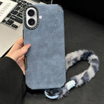 เคสโทรศัพท์ TPU ผ้าหนังกลับเทียมพร้อมเชือกกระต่ายนุ่มพิมพ์ลายหน้าจอ สำหรับ iPhone 17 Pro Max, สำหรับ iPhone 17 Pro, สำหรับ iPhone 17, สำหรับ iPhone 16 Pro Max, สำหรับ iPhone 16 Pro, สำหรับ iPhone 16, สำหรับ iPhone 15 Pro Max, สำหรับ iPhone 15 Pro