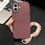 เคสโทรศัพท์ TPU ผ้าหนังกลับเทียมพร้อมเชือกกระต่ายนุ่มพิมพ์ลายหน้าจอ สำหรับ iPhone 17 Pro Max, สำหรับ iPhone 17 Pro, สำหรับ iPhone 17, สำหรับ iPhone 16 Pro Max, สำหรับ iPhone 16 Pro, สำหรับ iPhone 16, สำหรับ iPhone 15 Pro Max, สำหรับ iPhone 15 Pro