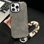 เคสโทรศัพท์ TPU ผ้าหนังกลับเทียมพร้อมเชือกกระต่ายนุ่มพิมพ์ลายหน้าจอ สำหรับ iPhone 17 Pro Max, สำหรับ iPhone 17 Pro, สำหรับ iPhone 17, สำหรับ iPhone 16 Pro Max, สำหรับ iPhone 16 Pro, สำหรับ iPhone 16, สำหรับ iPhone 15 Pro Max, สำหรับ iPhone 15 Pro