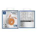 สายข้อมูลถักไนลอนแม่เหล็ก DUX DUCIS AUTO Series 27W Type-C เป็น 8 Pin ความยาว 1 เมตร Type-C เป็น 8 Pin