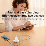 ชุดชาร์จ Yesido YC19U PD20W USB-C / Type-C และ QC18W USB-A แบบพอร์ตคู่ พร้อมสาย Type-C เป็น Type-C รุ่น YC19U