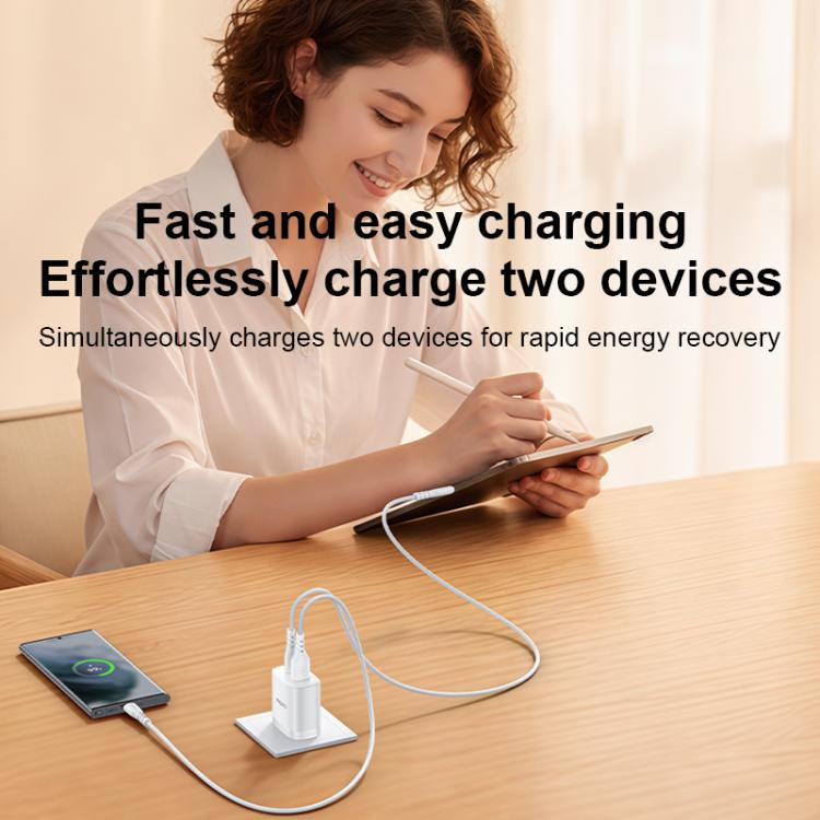 ชุดชาร์จ Yesido YC19U PD20W USB-C / Type-C และ QC18W USB-A แบบพอร์ตคู่ พร้อมสาย Type-C เป็น Type-C รุ่น YC19U