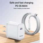 ชุดชาร์จเร็ว Yesido YC20U PD35W USB-C / Type-C แบบพอร์ตเดี่ยว พร้อมสาย Type-C เป็น Type-C รุ่น YC20U