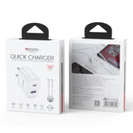 Yesido PD35W Type-C, USB Fast Charger Kit with Type-C to Type-C Cable, US Plug, EU Plug, UK Plug