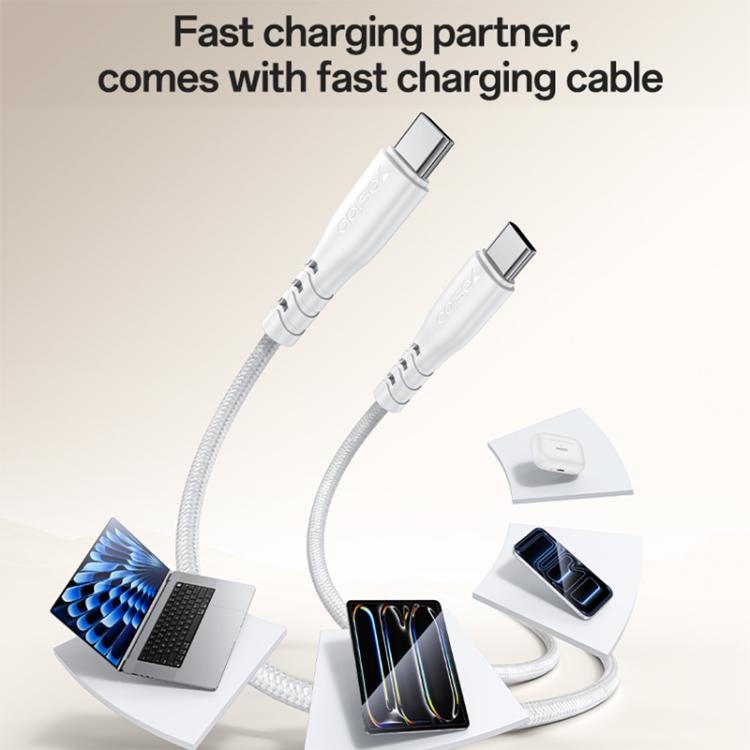 Yesido PD35W Type-C, USB Fast Charger Kit with Type-C to Type-C Cable, US Plug, EU Plug, UK Plug