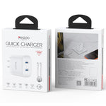 ชุดชาร์จเร็ว Yesido PD45W แบบคู่ Type-C พร้อมสาย Type-C เป็น Type-C ปลั๊ก US, ปลั๊ก EU, ปลั๊ก UK