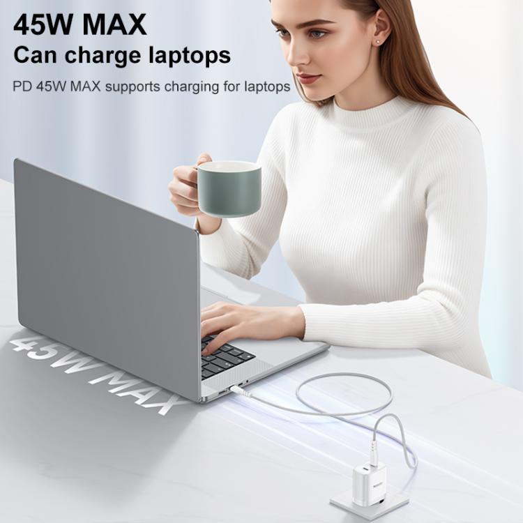 ชุดชาร์จเร็ว Yesido PD45W แบบคู่ Type-C พร้อมสาย Type-C เป็น Type-C ปลั๊ก US, ปลั๊ก EU, ปลั๊ก UK
