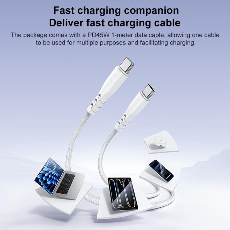 ชุดชาร์จเร็ว Yesido PD45W แบบคู่ Type-C พร้อมสาย Type-C เป็น Type-C ปลั๊ก US, ปลั๊ก EU, ปลั๊ก UK