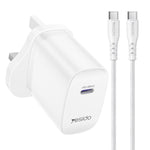 ชุดชาร์จเร็ว Yesido YC153 PD35W USB-C / Type-C แบบพอร์ตเดี่ยว พร้อมสาย Type-C เป็น Type-C รุ่น YC153