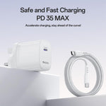 ชุดชาร์จเร็ว Yesido YC153 PD35W USB-C / Type-C แบบพอร์ตเดี่ยว พร้อมสาย Type-C เป็น Type-C รุ่น YC153