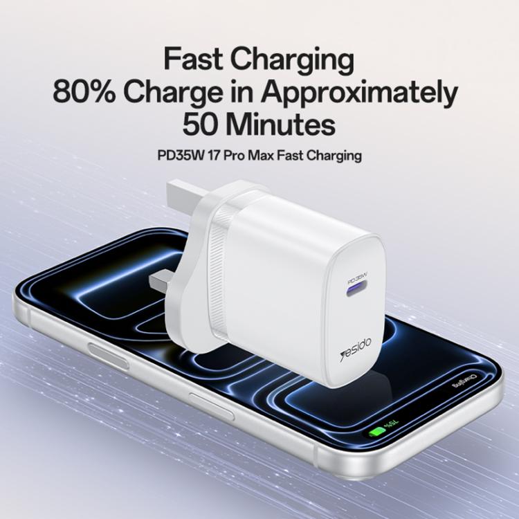 ชุดชาร์จเร็ว Yesido YC153 PD35W USB-C / Type-C แบบพอร์ตเดี่ยว พร้อมสาย Type-C เป็น Type-C รุ่น YC153