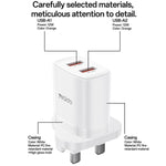ชุดชาร์จ Yesido YC150 12W 2.4A USB สองพอร์ต พร้อมสายข้อมูล USB 1 เมตรเป็น Type-C, YC150