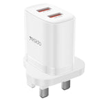 ชุดชาร์จ Yesido YC150 12W 2.4A USB สองพอร์ต พร้อมสายข้อมูล USB 1 เมตรเป็น Type-C, YC150