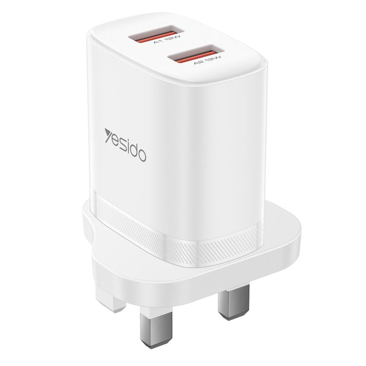 ชุดชาร์จ Yesido YC150 12W 2.4A USB สองพอร์ต พร้อมสายข้อมูล USB 1 เมตรเป็น Type-C, YC150