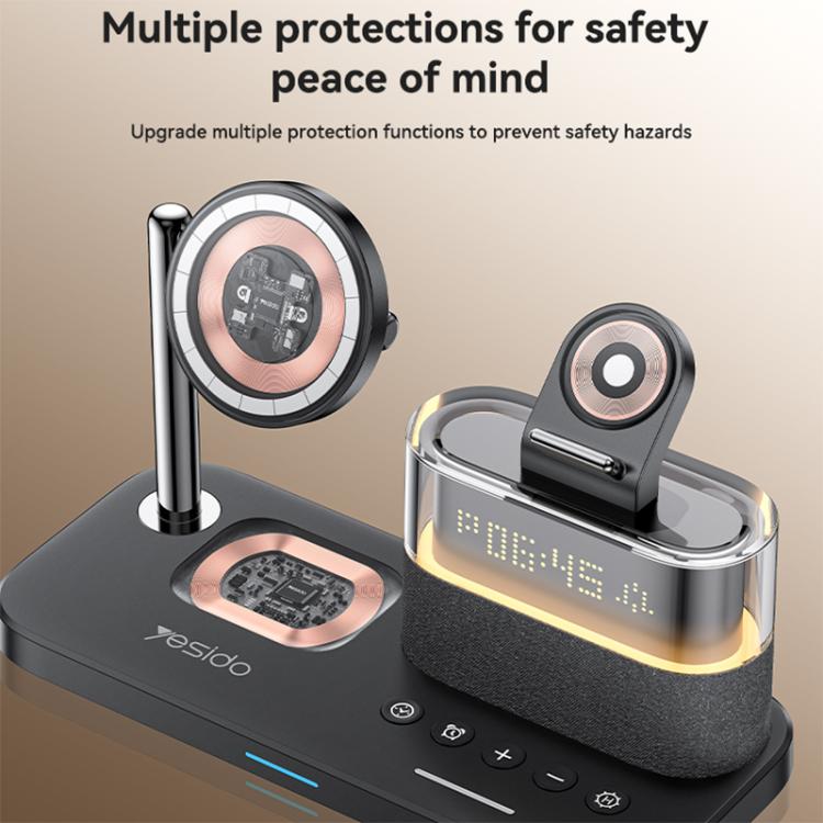 แท่นชาร์จไร้สายแม่เหล็กมัลติฟังก์ชัน 6-in-1 Yesido DS37 25W, DS37