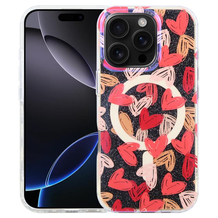 IMD Blue Light Jungle Series Magnetic Phone Case, For iPhone 17e / 16e, For iPhone 17 Pro Max, For iPhone 17 Pro, For iPhone 17, For iPhone Air, For iPhone 16 Pro Max, For iPhone 16 Pro, For iPhone 16 Plus