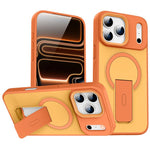 เคสโทรศัพท์ MagSafe แบบมีขาตั้งซ่อนผิวสัมผัสเหมือนหนัง สำหรับ iPhone 16e / 17e, สำหรับ iPhone 17 Pro Max, สำหรับ iPhone 17 Pro, สำหรับ iPhone 17, สำหรับ iPhone Air
