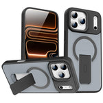 เคสโทรศัพท์ MagSafe แบบมีขาตั้งซ่อนผิวสัมผัสเหมือนหนัง สำหรับ iPhone 16e / 17e, สำหรับ iPhone 17 Pro Max, สำหรับ iPhone 17 Pro, สำหรับ iPhone 17, สำหรับ iPhone Air