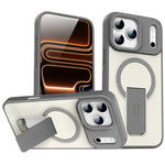 เคสโทรศัพท์ MagSafe แบบมีขาตั้งซ่อนผิวสัมผัสเหมือนหนัง สำหรับ iPhone 16e / 17e, สำหรับ iPhone 17 Pro Max, สำหรับ iPhone 17 Pro, สำหรับ iPhone 17, สำหรับ iPhone Air