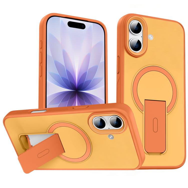เคสโทรศัพท์ MagSafe แบบมีขาตั้งซ่อนผิวสัมผัสเหมือนหนัง สำหรับ iPhone 16e / 17e, สำหรับ iPhone 17 Pro Max, สำหรับ iPhone 17 Pro, สำหรับ iPhone 17, สำหรับ iPhone Air