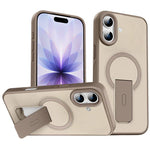เคสโทรศัพท์ MagSafe แบบมีขาตั้งซ่อนผิวสัมผัสเหมือนหนัง สำหรับ iPhone 16e / 17e, สำหรับ iPhone 17 Pro Max, สำหรับ iPhone 17 Pro, สำหรับ iPhone 17, สำหรับ iPhone Air