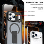 เคสโทรศัพท์ MagSafe แบบมีขาตั้งซ่อนผิวสัมผัสเหมือนหนัง สำหรับ iPhone 16e / 17e, สำหรับ iPhone 17 Pro Max, สำหรับ iPhone 17 Pro, สำหรับ iPhone 17, สำหรับ iPhone Air