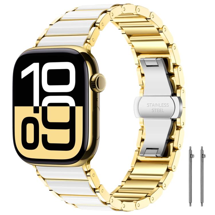 สายรัดนาฬิกาเซรามิกสแตนเลส xDfind สำหรับ Apple Watch 42 / 44 / 45 / 46 / 49mm, สำหรับ Apple Watch 38 / 40 / 41 / S11 42mm