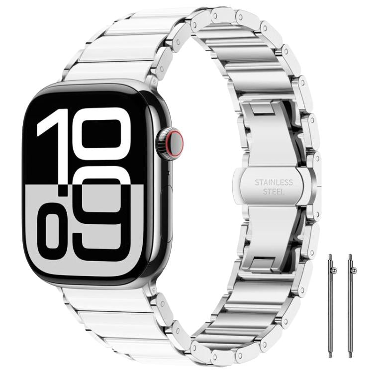 สายรัดนาฬิกาเซรามิกสแตนเลส xDfind สำหรับ Apple Watch 42 / 44 / 45 / 46 / 49mm, สำหรับ Apple Watch 38 / 40 / 41 / S11 42mm