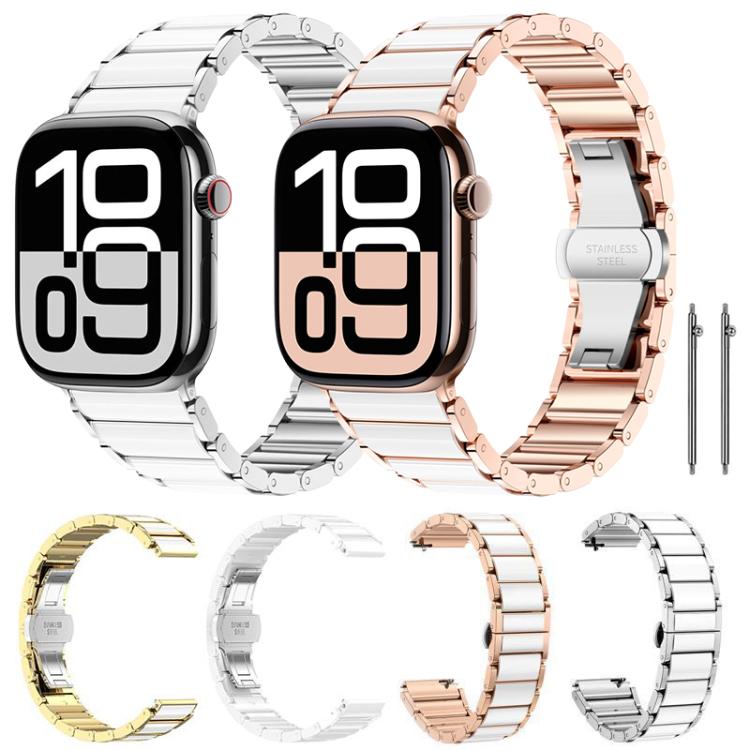สายรัดนาฬิกาเซรามิกสแตนเลส xDfind สำหรับ Apple Watch 42 / 44 / 45 / 46 / 49mm, สำหรับ Apple Watch 38 / 40 / 41 / S11 42mm