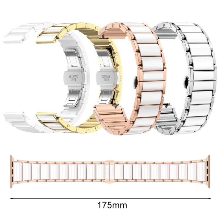 สายรัดนาฬิกาเซรามิกสแตนเลส xDfind สำหรับ Apple Watch 42 / 44 / 45 / 46 / 49mm, สำหรับ Apple Watch 38 / 40 / 41 / S11 42mm