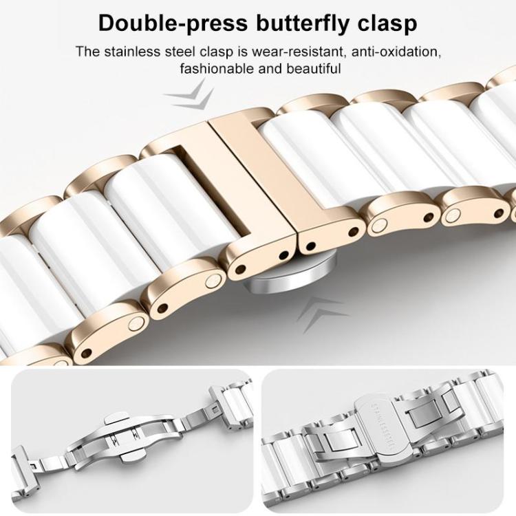 สายรัดนาฬิกาเซรามิกสแตนเลส xDfind สำหรับ Apple Watch 42 / 44 / 45 / 46 / 49mm, สำหรับ Apple Watch 38 / 40 / 41 / S11 42mm