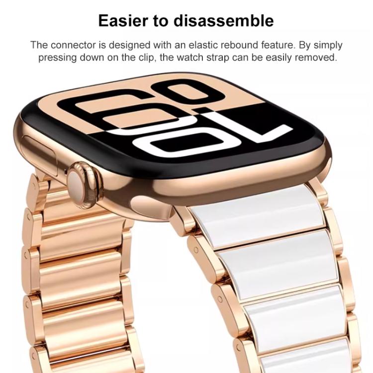 สายรัดนาฬิกาเซรามิกสแตนเลส xDfind สำหรับ Apple Watch 42 / 44 / 45 / 46 / 49mm, สำหรับ Apple Watch 38 / 40 / 41 / S11 42mm