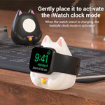 XDcase ขาตั้งชาร์จสมาร์ทวอทช์ดีไซน์แมวกวัก สำหรับ Apple Watch
