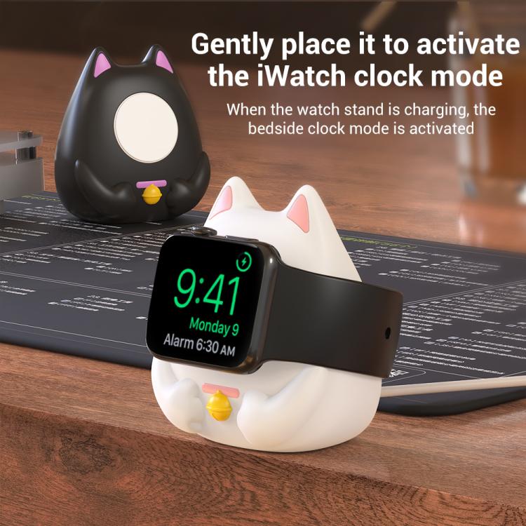 XDcase ขาตั้งชาร์จสมาร์ทวอทช์ดีไซน์แมวกวัก สำหรับ Apple Watch
