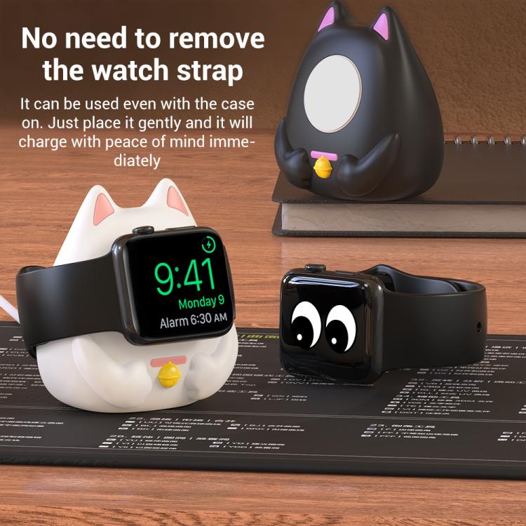 XDcase ขาตั้งชาร์จสมาร์ทวอทช์ดีไซน์แมวกวัก สำหรับ Apple Watch