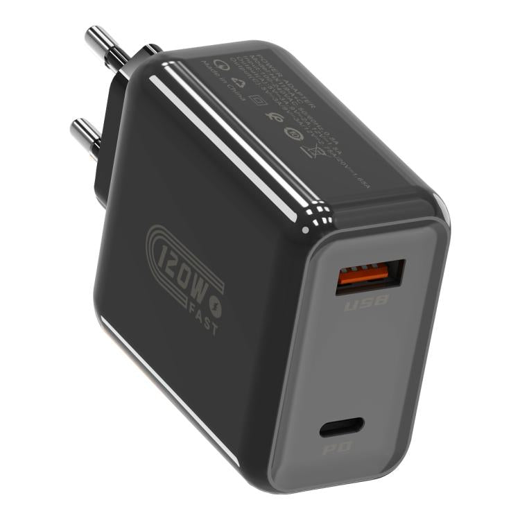 เครื่องชาร์จเร็ว 120W USB และ Type-C HX119 พร้อมปลั๊ก EU, ปลั๊ก UK, ปลั๊ก US
