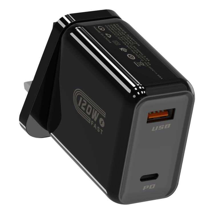 เครื่องชาร์จเร็ว 120W USB และ Type-C HX119 พร้อมปลั๊ก EU, ปลั๊ก UK, ปลั๊ก US
