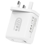 เครื่องชาร์จเร็ว 120W USB และ Type-C HX119 พร้อมปลั๊ก EU, ปลั๊ก UK, ปลั๊ก US