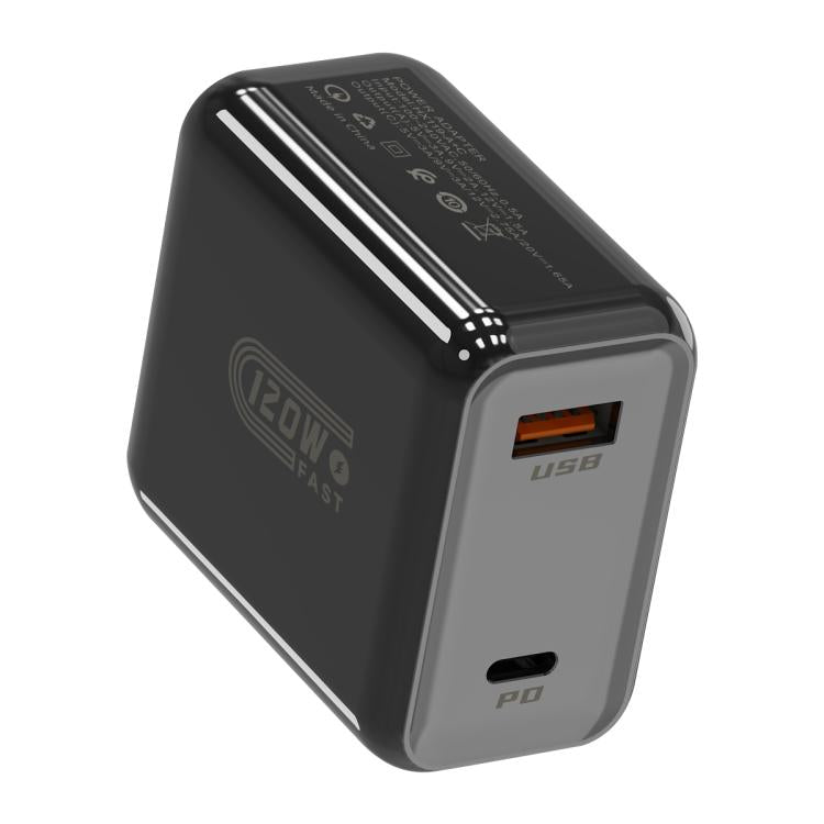 เครื่องชาร์จเร็ว 120W USB และ Type-C HX119 พร้อมปลั๊ก EU, ปลั๊ก UK, ปลั๊ก US