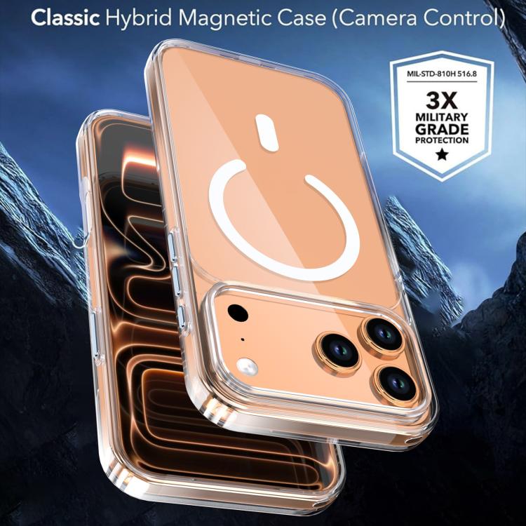 เคสโทรศัพท์แม่เหล็กใสคริสตัล สำหรับ iPhone 17 Pro Max, สำหรับ iPhone 17 Pro