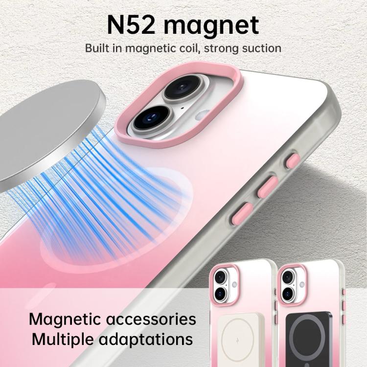 เคสโทรศัพท์แม่เหล็กไฮบริด 3 in 1 ซีรีส์สีไล่ระดับลูกกวาด สำหรับ iPhone 17 Pro Max, สำหรับ iPhone 17 Pro, สำหรับ iPhone 17, สำหรับ iPhone Air, สำหรับ iPhone 16 Pro Max, สำหรับ iPhone 16 Pro, สำหรับ iPhone 16 Plus, สำหรับ iPhone 16
