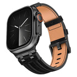 สายรัดนาฬิกาหนังวีแกนเย็บลายยีนส์ สำหรับ Apple Watch 46mm / 49mm / 45mm / 44mm