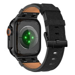 สายรัดนาฬิกาหนังวีแกนเย็บลายยีนส์ สำหรับ Apple Watch 46mm / 49mm / 45mm / 44mm
