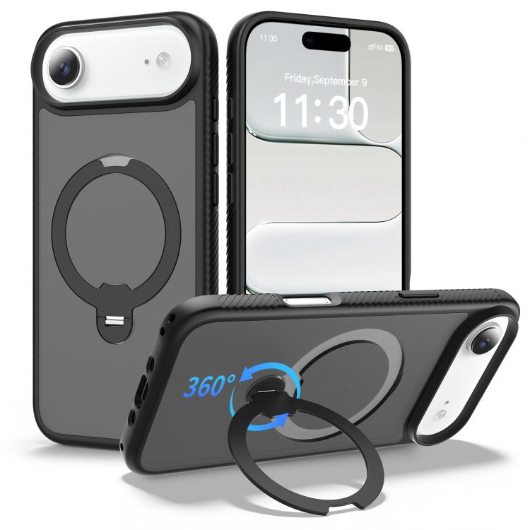 เคสโทรศัพท์กันกระแทกพร้อมขาตั้งหมุน 360 องศาและถุงลมนิรภัยแม่เหล็ก สำหรับ iPhone 16e / 17e, สำหรับ iPhone 17 Pro Max, สำหรับ iPhone 17 Pro, สำหรับ iPhone 17, สำหรับ iPhone Air, สำหรับ iPhone 16 Pro Max, สำหรับ iPhone 16