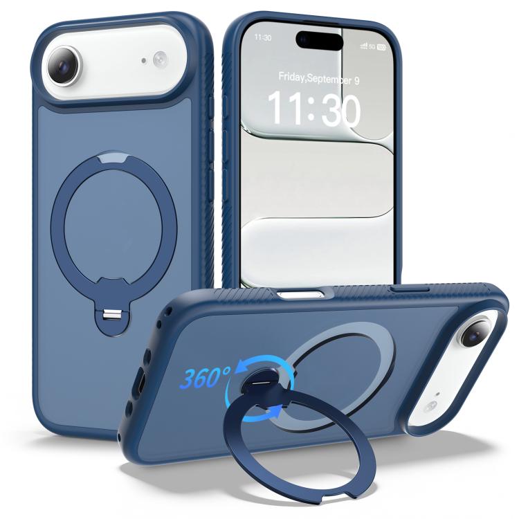 เคสโทรศัพท์กันกระแทกพร้อมขาตั้งหมุน 360 องศาและถุงลมนิรภัยแม่เหล็ก สำหรับ iPhone 16e / 17e, สำหรับ iPhone 17 Pro Max, สำหรับ iPhone 17 Pro, สำหรับ iPhone 17, สำหรับ iPhone Air, สำหรับ iPhone 16 Pro Max, สำหรับ iPhone 16