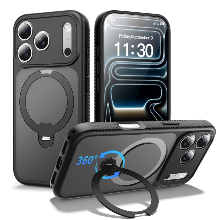 เคสโทรศัพท์กันกระแทกพร้อมขาตั้งหมุน 360 องศาและถุงลมนิรภัยแม่เหล็ก สำหรับ iPhone 16e / 17e, สำหรับ iPhone 17 Pro Max, สำหรับ iPhone 17 Pro, สำหรับ iPhone 17, สำหรับ iPhone Air, สำหรับ iPhone 16 Pro Max, สำหรับ iPhone 16