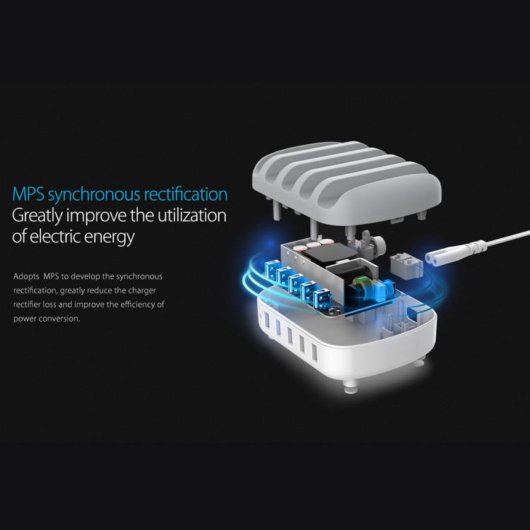 แท่นชาร์จอัจฉริยะ ORICO DUK-5P 40W 5 พอร์ต USB พร้อมขาตั้ง, ปลั๊ก US, ปลั๊ก UK, ปลั๊ก AU